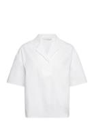 Short Sleeved Cotton Shirt Mango White
