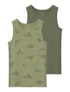 Nmmtank Top 2P Sage Dino Noos Name It Green