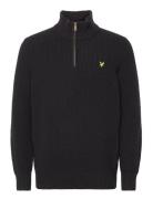 Ribbed Quarter Zip Jumper Lyle & Scott Black