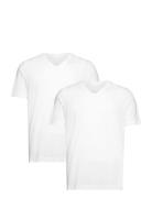 Double Pack V-Neck Tee Tom Tailor White