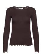 Organic T-Shirt W/ Lace Rosemunde Brown