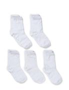 5-Pack Socks, Single Colour Melton White