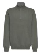 Zip Neck Jumper Mango Khaki