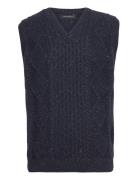 Roberto V-Neck Knit Vest Clean Cut Copenhagen Black
