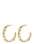 Julita Recycled Semi-Hoop Earrings Gold-Plated Pilgrim Gold