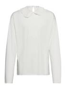 Babydoll Collar Cotton T-Shirt Mango White