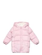 Padded Anorak With Shearling Lining Mango Pink