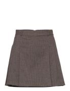 Pleated Mini-Skirt Mango Brown