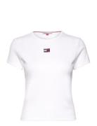 Tjw Bby Xs Badge Rib Tee Tommy Jeans White