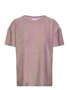 Shimmer Tee In Lurex Jersey Coster Copenhagen Pink