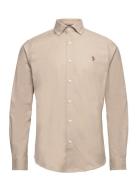 Uspa Shirt Flex Calvert Men U.S. Polo Assn. Beige