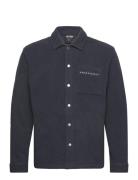 Embroidered Fleece Overshirt Lyle & Scott Navy