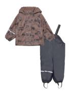 Rainwear Set -Aop, W.fleece CeLaVi Patterned