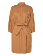Women Dresses Light Woven Midi Esprit Collection Brown