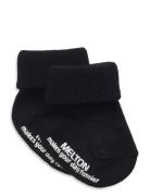 Cotton Socks - Anti-Slip Melton Black