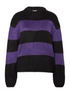 Lotti Stripe Knit Sweater Hosbjerg Black