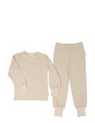 Two Pcs Pyjamas Classic Geggamoja Beige