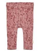 Wool/Bamboo Legging Aop Mikk-line Pink