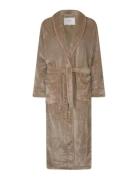 Long Fleece Robe Rosemunde Beige