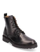 Slhricky Leather Lace-Up Boot Selected Homme Black