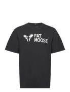 Fm Logo Organic Tee Fat Moose Black