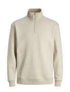 Jjebradley Sweat Half Zip Noos Jack & J S Cream