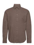Bs Cotton Casual Modern Fit Shirt Bruun & Stengade Brown
