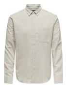 Onsgudmund Slim 1-Pkt Solid Shirt Noos ONLY & SONS Cream