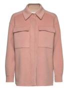 Double Faced Wool Shacket Calvin Klein Pink