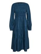 Crhenva Dress - Zally Fit Cream Blue