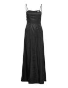 Jacqaurd Maxi Strap Dress HAN Kjøbenhavn Black