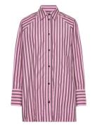 Stripe Cotton Over Raglan Shirt Ganni Patterned