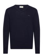 Extrafine Lambswool V-Neck GANT Navy