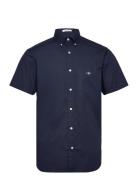 Reg Classic Poplin Ss Shirt GANT Navy