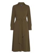 Long-Sleeve Georgette Midi Dress Lauren Ralph Lauren Green