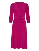 Surplice Jersey Dress Lauren Ralph Lauren Pink