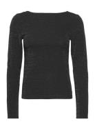 Slfrue Ls Scoop Back Top Selected Femme Black