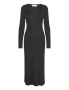 Slflura Lurex Ls Knit Dress Selected Femme Black