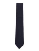 Solid Navy Cotton Tie AN IVY Blue