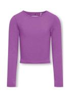 Kogroma L/S Short Cut Out Top Box Jrs Kids Only Purple