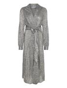 Limea Glitter Maxi Wrap Dress Minus Silver