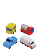 Bathtoys, Cars, 4-Pack Rätt Start Patterned