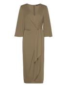 Stretch Jersey Tie-Front Midi Dress Lauren Ralph Lauren Green