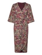 Floral Jersey Tie-Front Midi Dress Lauren Ralph Lauren Red