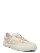 Court Leather &Amp; Canvas Trainer Polo Ralph Lauren Cream