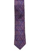 Malik Navy Burgundy Blue Silk Tie AN IVY Purple