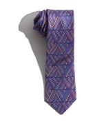 Malik Navy Burgundy Blue Silk Tie AN IVY Purple