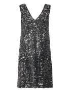 Objkinne Mira S/L Sequin Dress 129 Div Object Grey