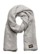 Cable Knit Scarf Superdry Grey