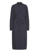 Polkadot Midi Shirt Dress Ls Tommy Hilfiger Black